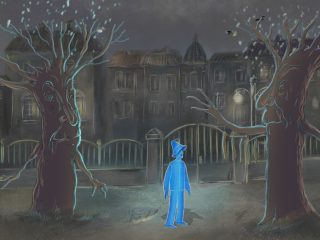 СИНЯ ШАПКА С ПЕРО